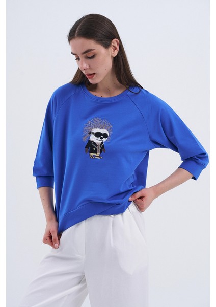 Trend Kadın Eğlenceli ve Şık Sweatshirt