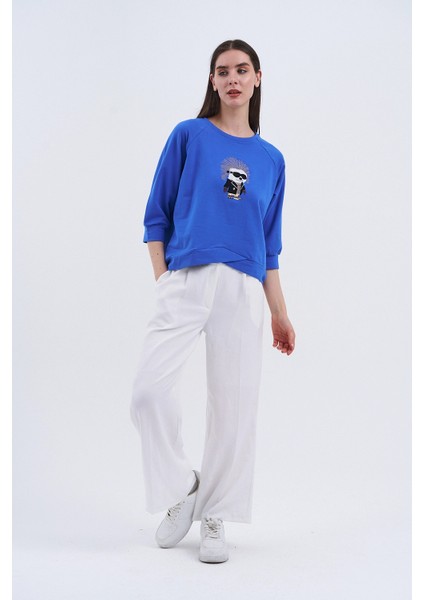 Trend Kadın Eğlenceli ve Şık Sweatshirt