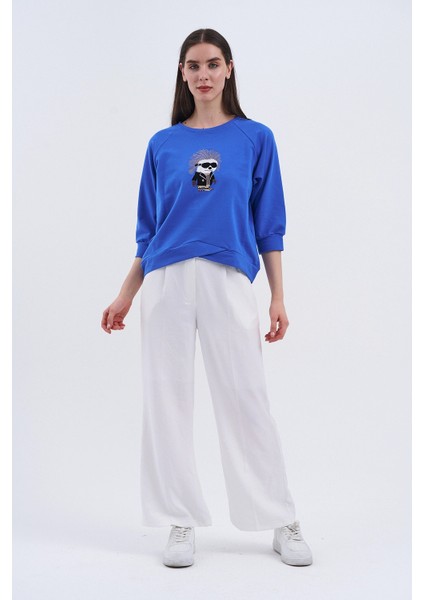 Trend Kadın Eğlenceli ve Şık Sweatshirt