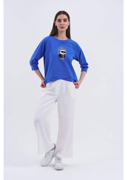 Trend Kadın Eğlenceli ve Şık Sweatshirt