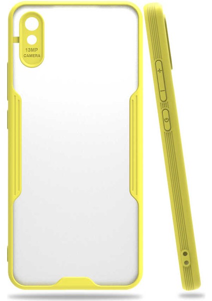 Xiaomi Redmi 9A Kılıf Parfe Kapak-Sarı