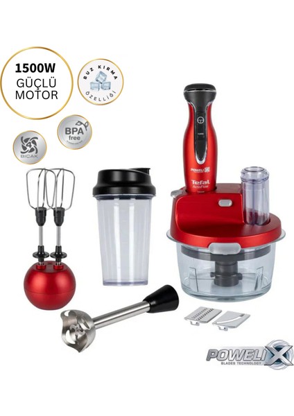 1.5 Lt Cam Hazneli Premium Blender Seti 1500W, Tefalin En Güçlüsü, Turbo Fonksiyon, Buz Kırma , Onerous Mutfak Tartısı Hediye