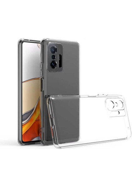 Xiaomi Mi 11T 5g Kılıf Kamera Korumalı Süper Silikon Kapak-Renksiz