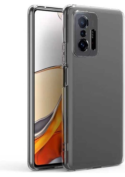 Xiaomi Mi 11T 5g Kılıf Kamera Korumalı Süper Silikon Kapak-Renksiz