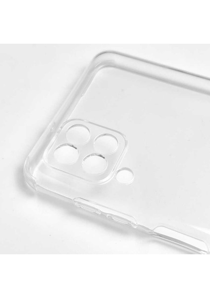 Galaxy A12 Kılıf Kamera Korumalı Süper Silikon Kapak-Renksiz