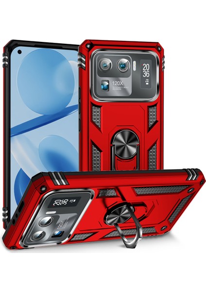 Xiaomi Mi 11 Ultra Kılıf Vega Kapak-Kırmızı
