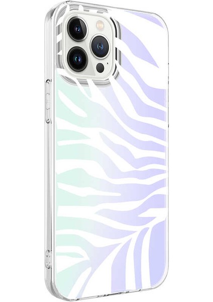 iPhone 13 Pro Uyumlu Zore M-Blue Desenli Kapak-Zebra No1
