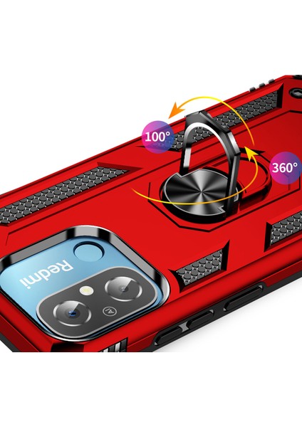 Xiaomi Redmi 12C Kılıf Vega Kapak-Kırmızı