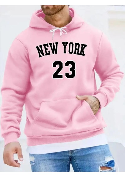 Erkek New York Kapüşonlu Oversize Swetshirt