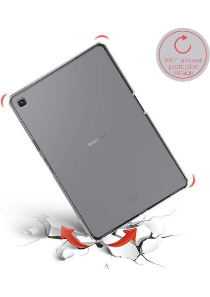 Galaxy T720 Tab S5E Kılıf Uyumlu Zore Tablet Süper Silikon Kapak-Siyah