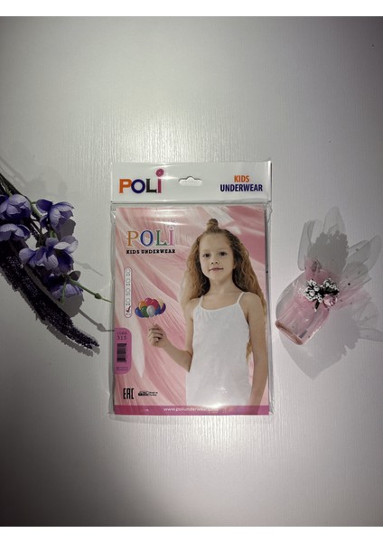 Kız Çocuk Beyaz Atlet Her Yaşa Özel %95 Pamuklu %5likralı modelleri