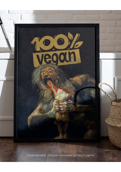 Vegan x Oğullarını Yiyen Saturn - Francisco Goya Çerçeveli-Çerçevesiz Poster fırsatları