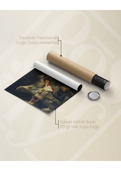 Vegan x Oğullarını Yiyen Saturn - Francisco Goya Çerçeveli-Çerçevesiz Poster indirimleri