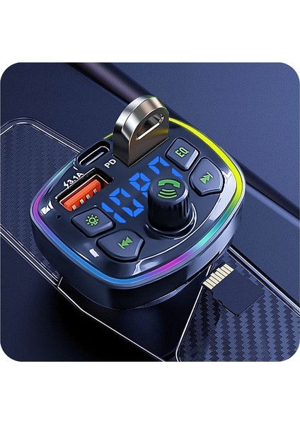20W Telefon Araç Araba Çakmaklık Bluetooth Kablosuz Müzik Görüşme USB 3 In 1 Telefon Şarj