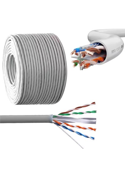 Premium Yüksek Hızlı Internet Lan Data Yazıcı Modem Adsl Cat6 RJ45 Uçlu Kablo 5 Metre indirimleri