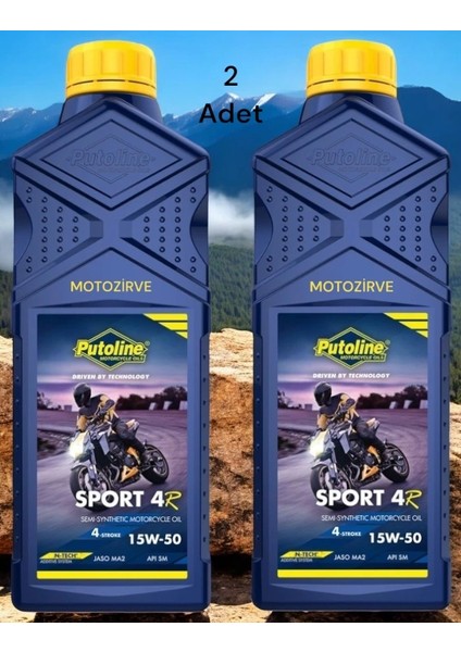 Sport 4r 15W-50 N-Tech Yarım Sentetik Motor Yağı 1 Litre (2 Adet)