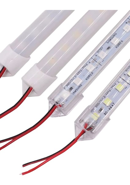Alüminyum Kasalı Çubuk Bar LED 12V 72 Ledli 5730 Şeffaf Cam Grow LED Full Spectrum Bitki Yetiştirme Ledi
