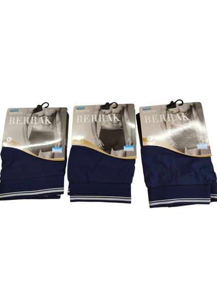 Erkek boxer 3'lü ekonomik paket pamuklu cotton slim fit lacivert esnek yumuşak elasten BBE3-2S