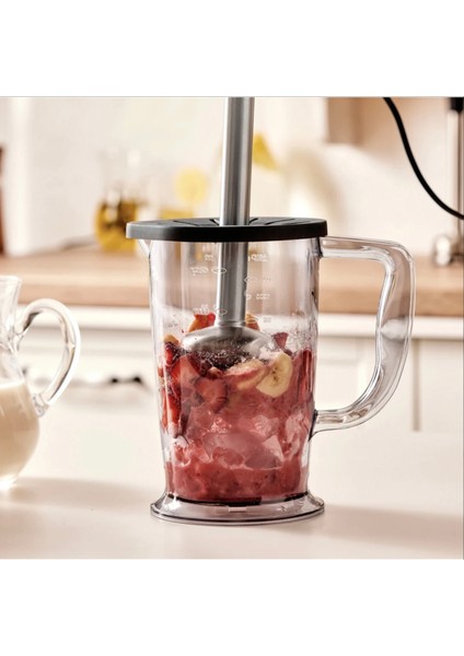 6 Bıçaklı Cam Mutfak Robotu Uzun Blender Ayaklı 2500W Turbolu Güçlü Motor, Çırpma, Dilimleme, Doğrama, Blender, Karıştırma, Onerous Mutfak Tartısı Hediye