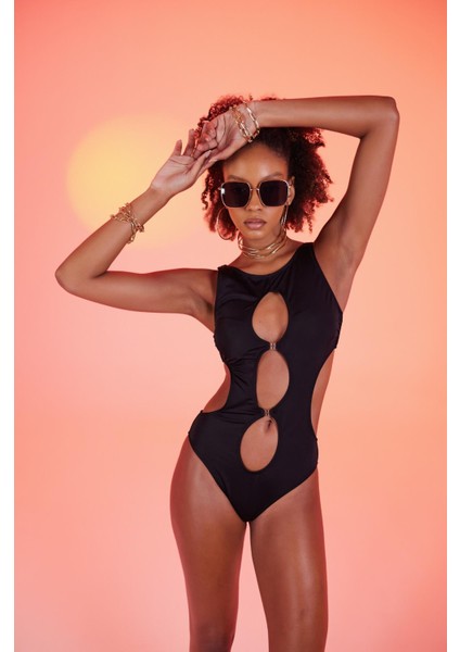 Cutout Kesim H Aksesuarlı Daring Mayo Siyah indirimleri
