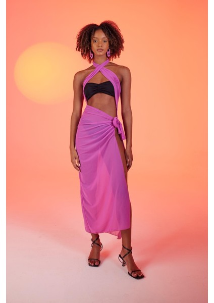 Alt Üst Beach Royal Pareo Pembe