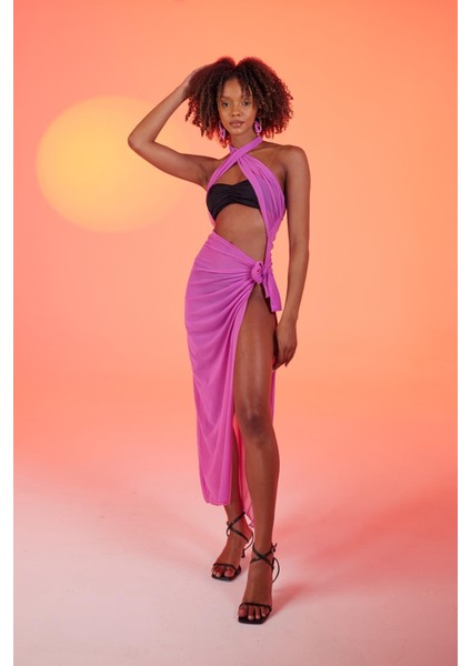 Alt Üst Beach Royal Pareo Pembe