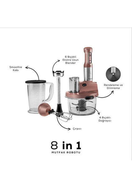 6 Bıçaklı Cam Mutfak Robotu Uzun Blender Ayaklı 2500W Turbolu Güçlü Motor, Çırpma, Dilimleme, Doğrama, Blender, Karıştırma, Onerous Mutfak Tartısı Hediye indirimleri