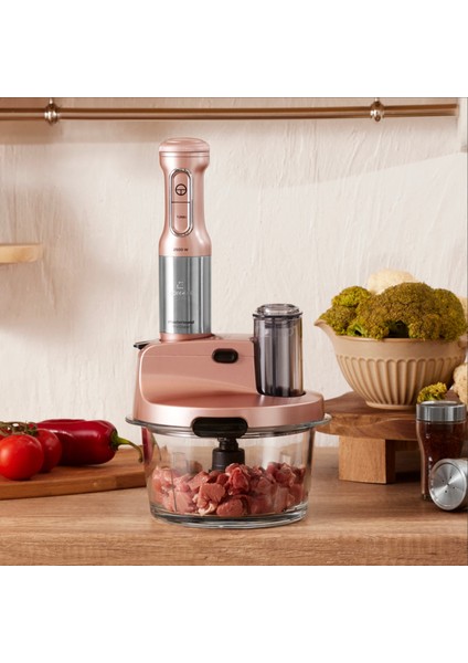 6 Bıçaklı Cam Mutfak Robotu Uzun Blender Ayaklı 2500W Turbolu Güçlü Motor, Çırpma, Dilimleme, Doğrama, Blender, Karıştırma, Onerous Mutfak Tartısı Hediye