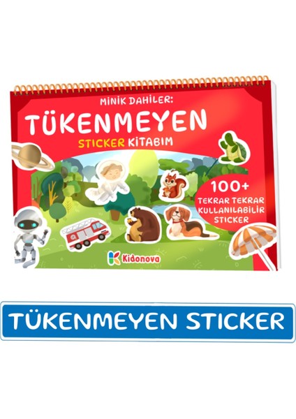 Minik Dahiler: Tükenmeyen Sticker Kitabım (100+ Tekrar Kullanılabilir Sticker)