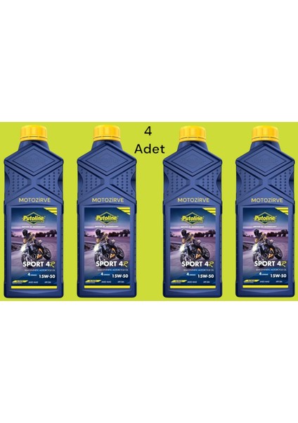 Sport 4r 15W-50 N-Tech Yarı Sentetik Motor Yağı 1 Litre (4 Adet)