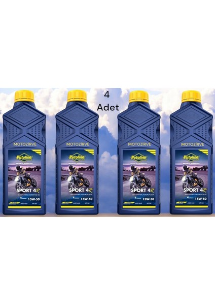 Sport 4r 15W-50 N-Tech Yarı Sentetik Motor Yağı 1 Litre (4 Adet)