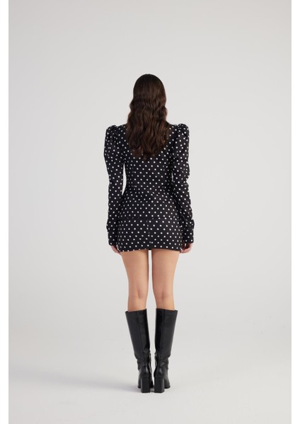 Puantiyeli Mini Wilma Etek Siyah indirimleri