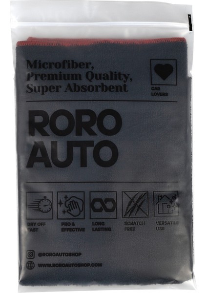 Uludağ Mikrofiber Araç Kurulama Bezi 60X90 Siyah Jumbo Boy