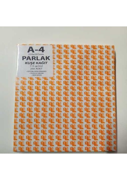A4 Parlak Kuşe Kağıt 115 gr 250 Li