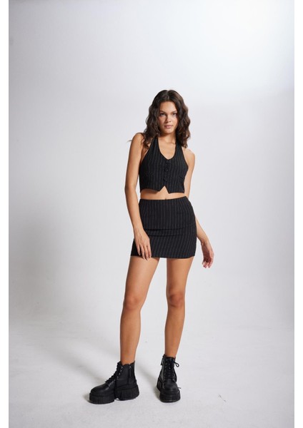 Striped Yelek Siyah fiyatları