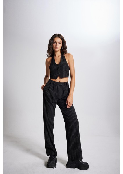 Striped Yelek Siyah modelleri