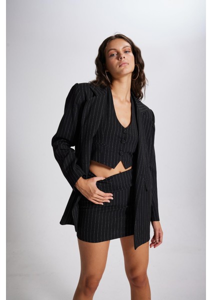 Striped Yelek Siyah fırsatları