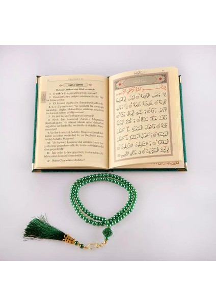 Tesbih + Yasin Hediye Seti (Çanta Boy, Elifvav, Raşel, Yeşil) fiyatları