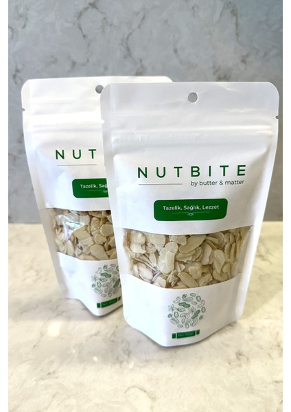 Nutbıte Premium File Badem 200GR - Taptaze Yeni Mahsül - Gurme Serisi - Çiğ & Tuzsuz - Dilimlenmiş Badem