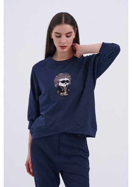 Trend Kadın Eğlenceli ve Şık Sweatshirt