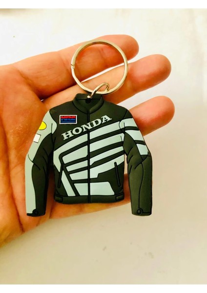 Honda Motorcu Ceketi Kauçuk Anahtarlık Veya Çanta Süsü