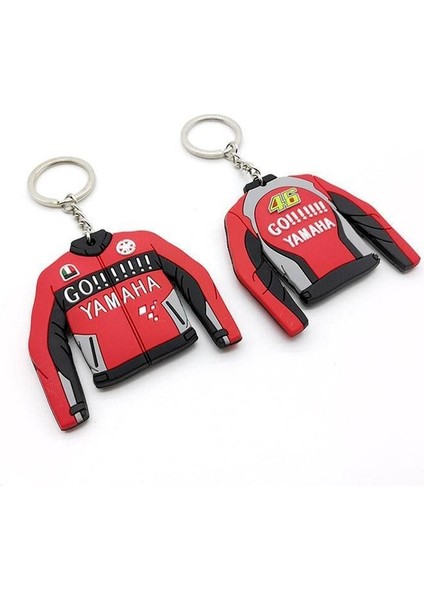 Yamaha Motorcu Ceket Kauçuk Hediyelik Anahtarlık Veya Çanta Süsü