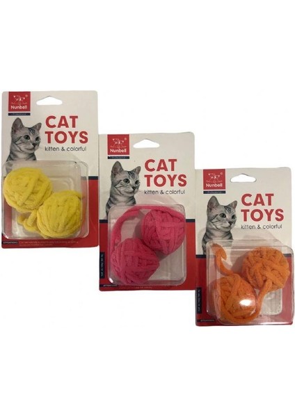 Nunbell Kedi Oyuncagı Kuyruklu Top 2`lı