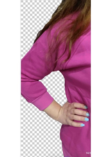 Sweatshirt 3 Iplik Şardonlu Oversiz modelleri