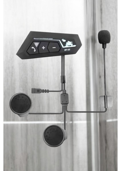 Interkom Intercom Kask Kulaklık BT22 Bluetooth Motosiklet Kulaklık 5.0 Bluetooth