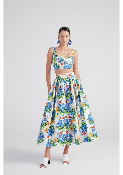 Gloplu Desenli Askılı Ravello büstiyer Mavi fiyatları