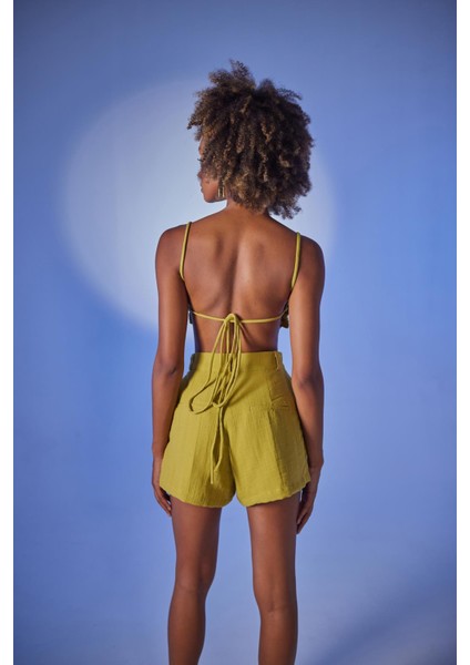Bağlamalı Crop Playa Büstiyer Yeşil