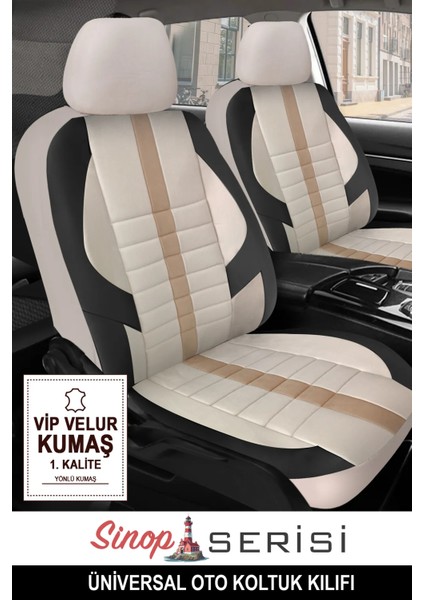 Mercedes-Benz Glk Glk 280 (231HP) 4matic 7g-Tronic 2011 Tam Set 5 Koltuk Terletme Kokma Yapmaz Velur Kumaş Oto Koltuk Kılıfı Krem