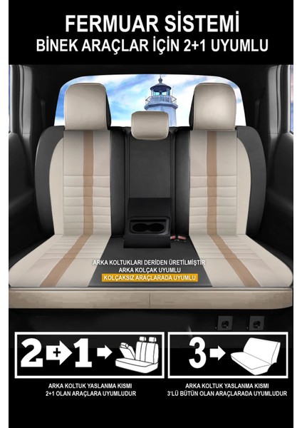 Skoda Octavia Optimal 1.6 Tdi Cr 105 Green Tec 2015 Tam Set 5 Koltuk Terletme Kokma Yapmaz Velur Kumaş Oto Koltuk Kılıfı Krem