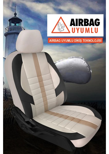 Skoda Octavia Optimal 1.6 Tdi Cr 105 Green Tec 2015 Tam Set 5 Koltuk Terletme Kokma Yapmaz Velur Kumaş Oto Koltuk Kılıfı Krem